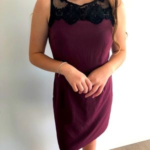 Dark Cranberry cocktail dress